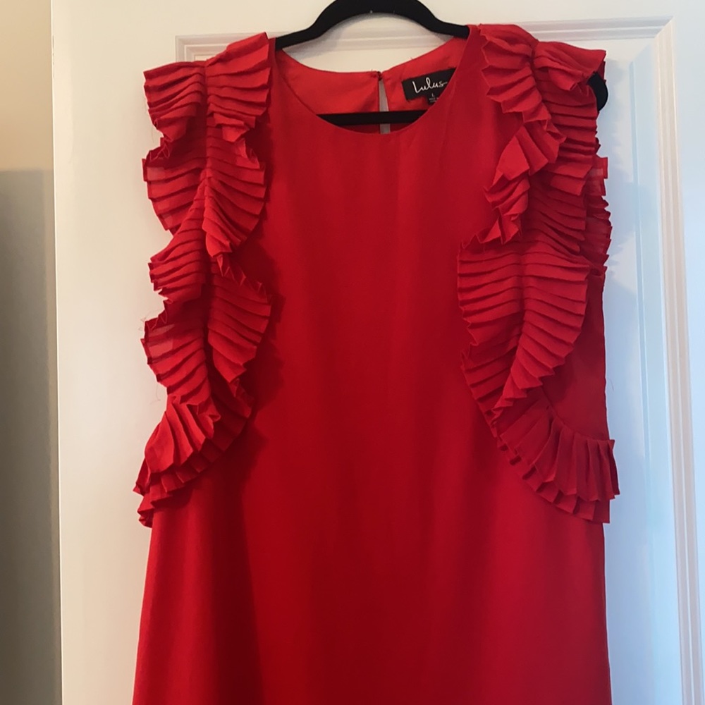 Red Ruffled Mini Dress - Lulu’s - Picture 4 of 4